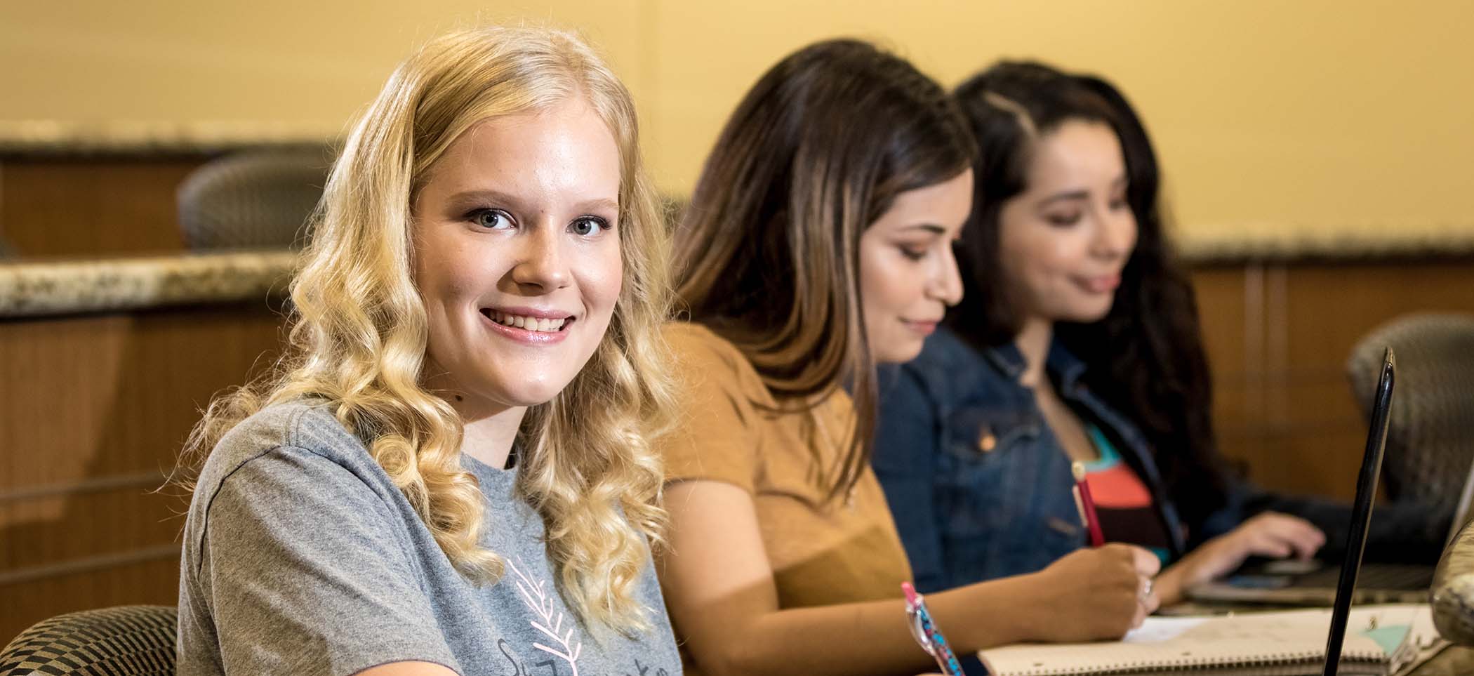 student smiling